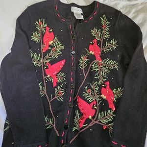 Ladies Cardinal vtg Cardigan